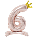 Шар фольгированный Цифра 6 81 см (Розовый)