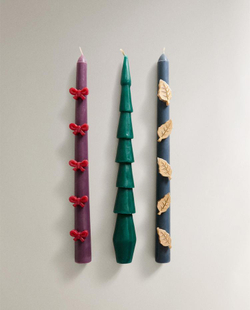 ZARA HOME УПАКОВКА СВЕЧЕЙ С АРОМАТОМ ИМБИРНОГО ПРЯНИКА (УПАКОВКА ИЗ 3 ШТУК), РАЗНОЦВЕТНЫЙ