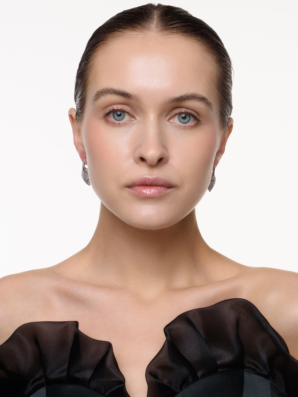 Серьги "Snow Heart Shine" Silver