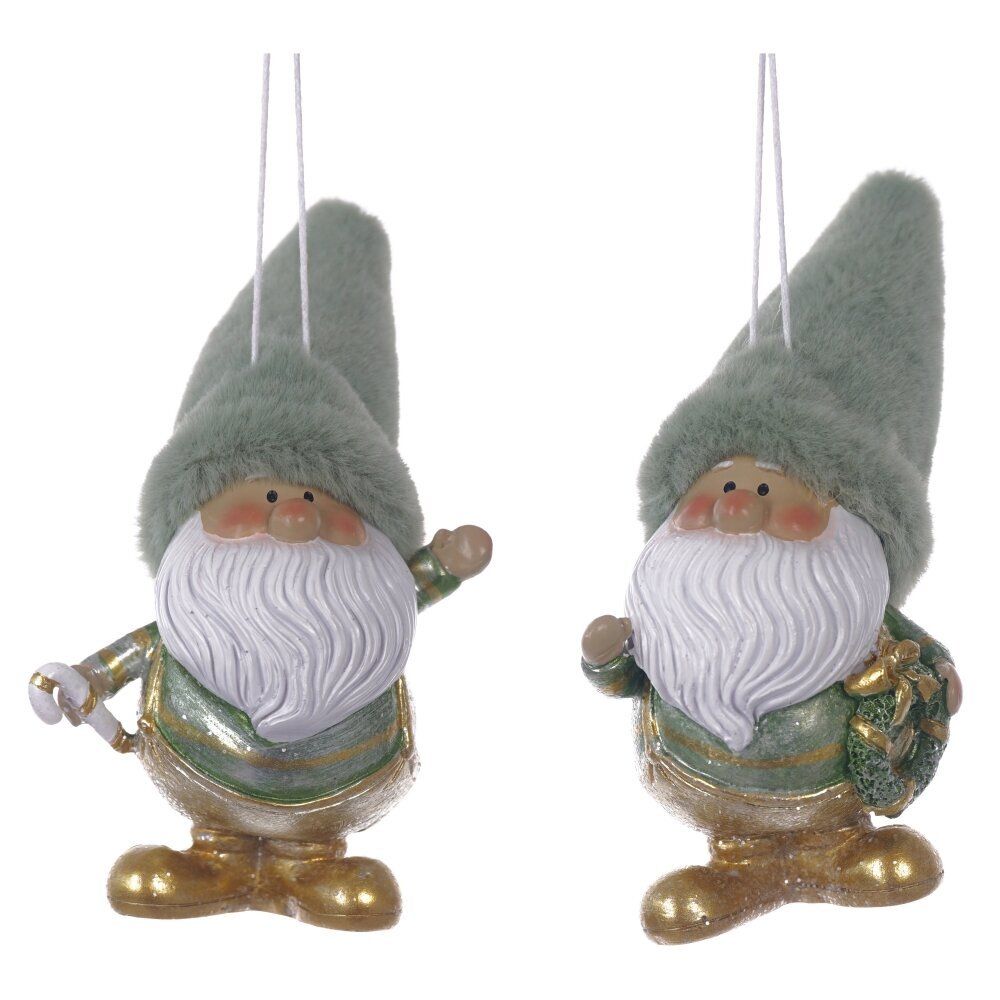 GAEM Фигурка декоративная подвесная "Дед Мороз", L6 W7 H12 см, 2в.