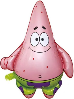 Купить фигурный шар с гелием в виде звезды Патрика Спанч Боб