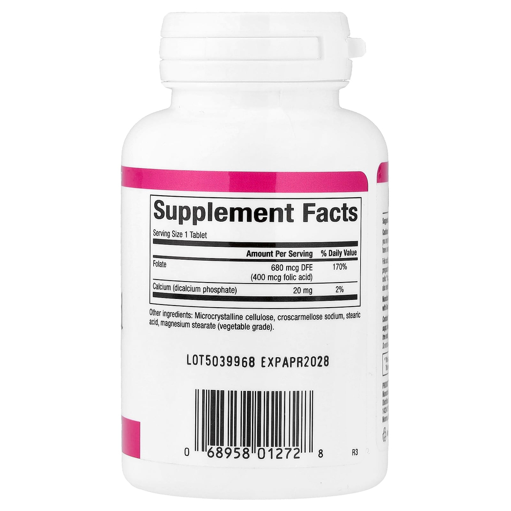 Natural Factors, фолиевая кислота, 90 таблеток