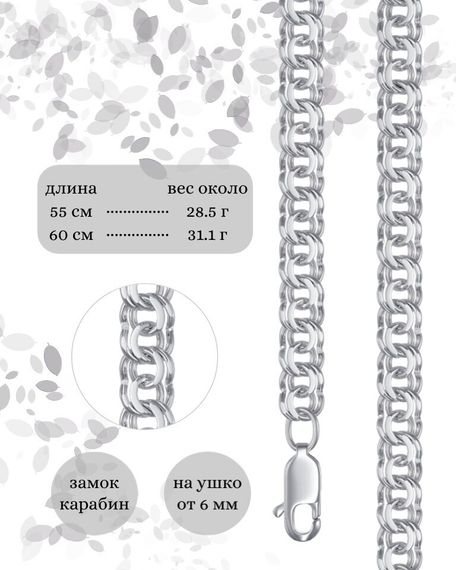 Фото цепочка на шею бисмарк инфографика размеры