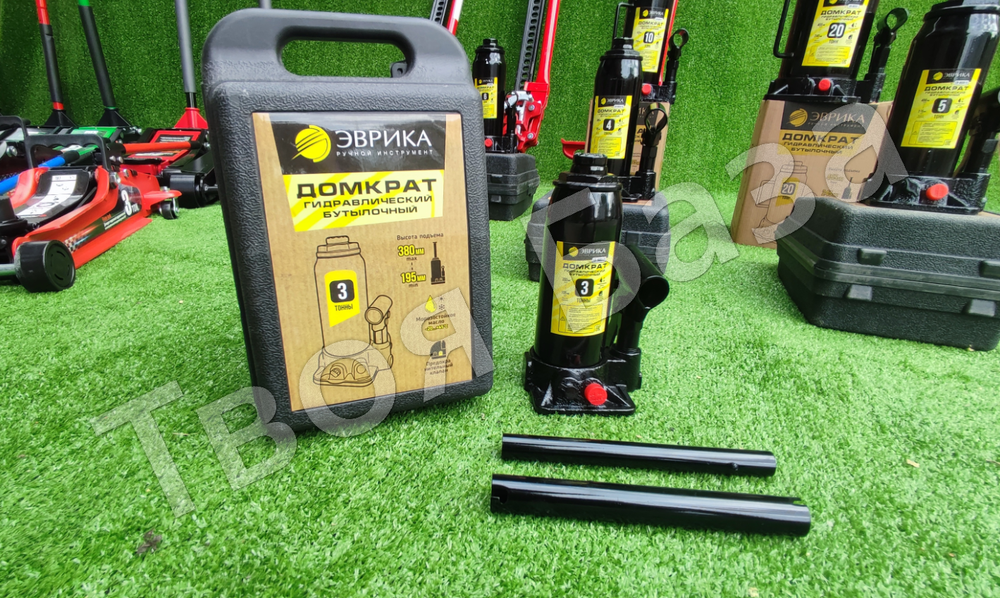 Домкрат гидравлический бутылочный в кейсе 3 тонны