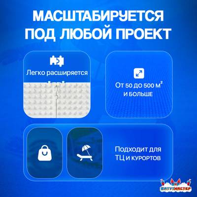 Щеточное покрытие для сухой горнолыжной трассы 500 м² Универсальное