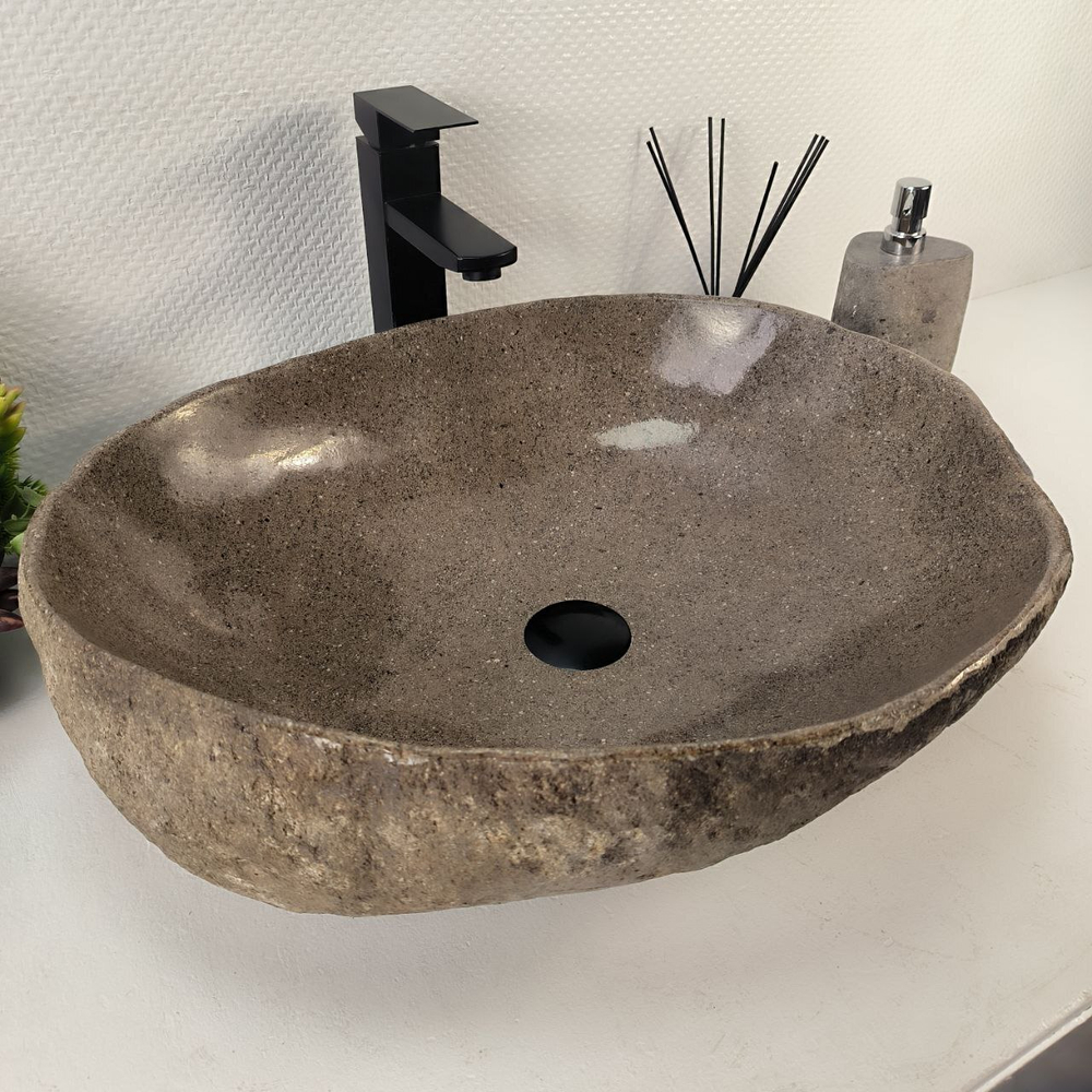 Раковина из речного камня RS-65238 57*46*15 0862
