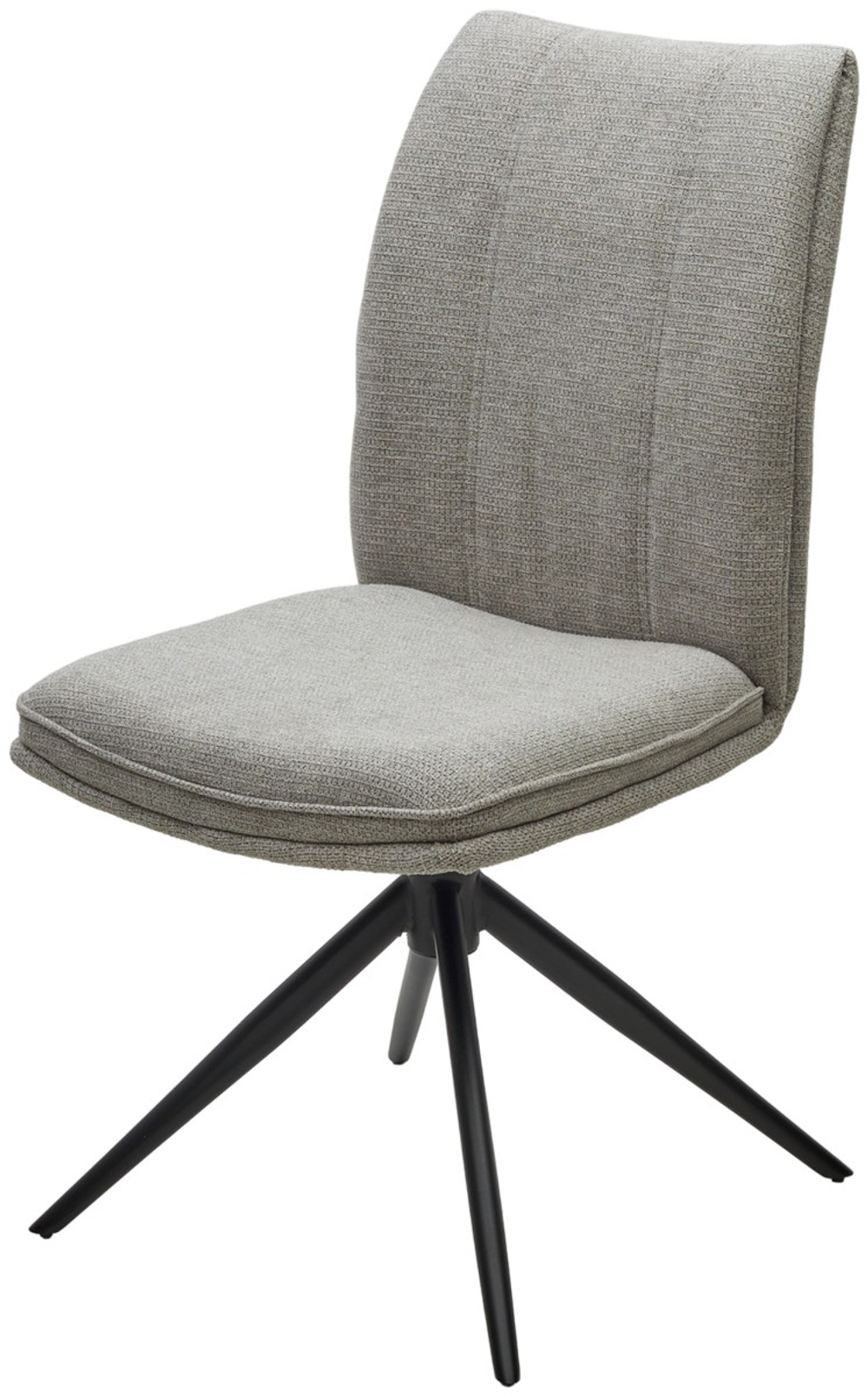 Стул М-City DISAUR Йохан (Yohan) поворотный на поворотный на 360 градусов, Kn01-04 Светло-серый, ткань, Черный