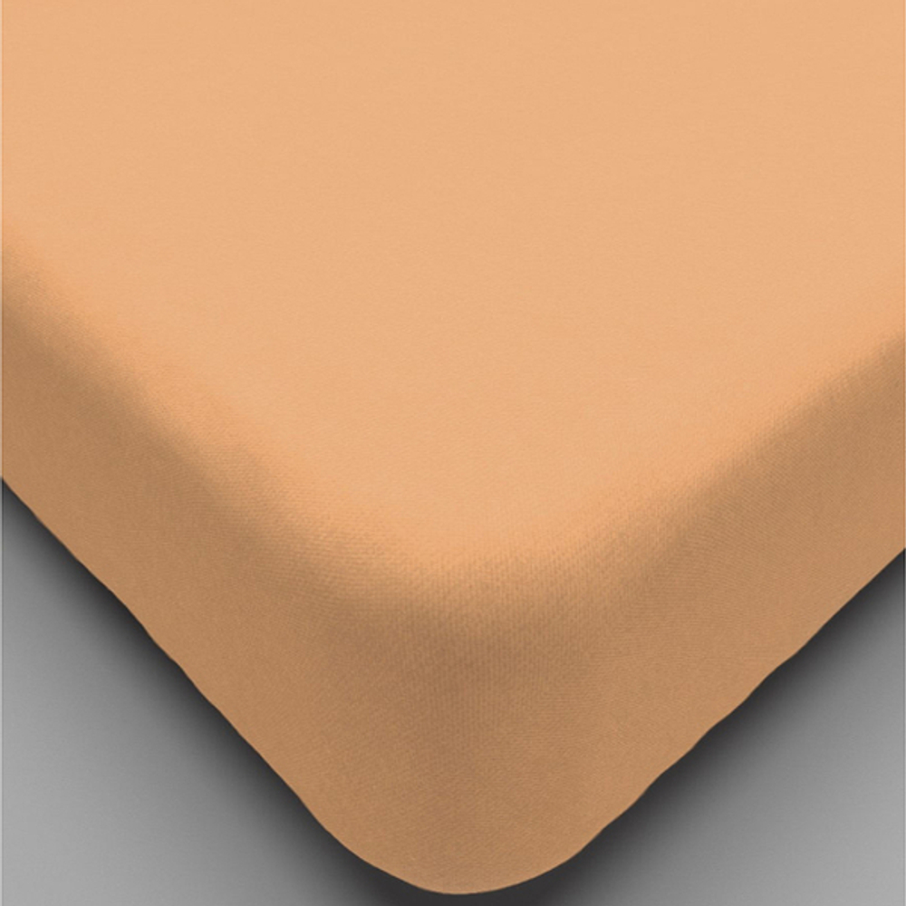 Простыня трик. на резинке 140*200*20 Персик ТГ