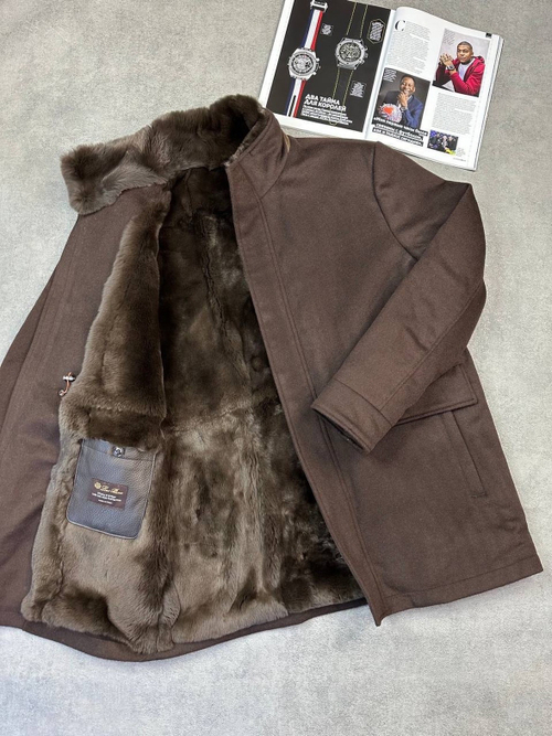 Кашемировое пальто Loro Piana с мехом