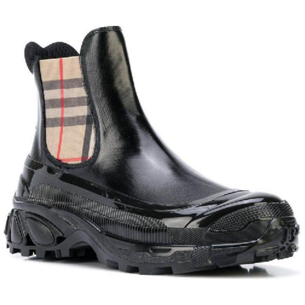 Burberry Vintage Round Tip Short Chelsea Boots Women"s Black