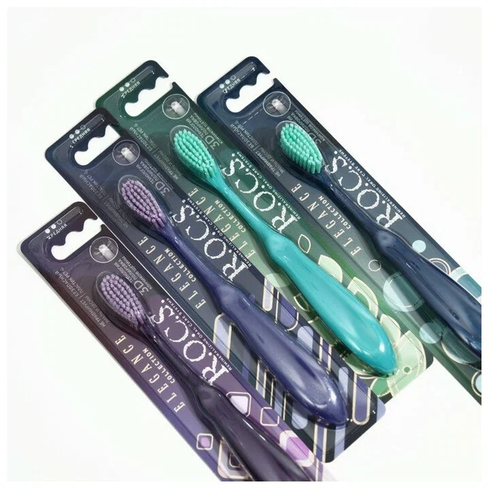 Зубная щетка ROCS ELEGANCE средняя