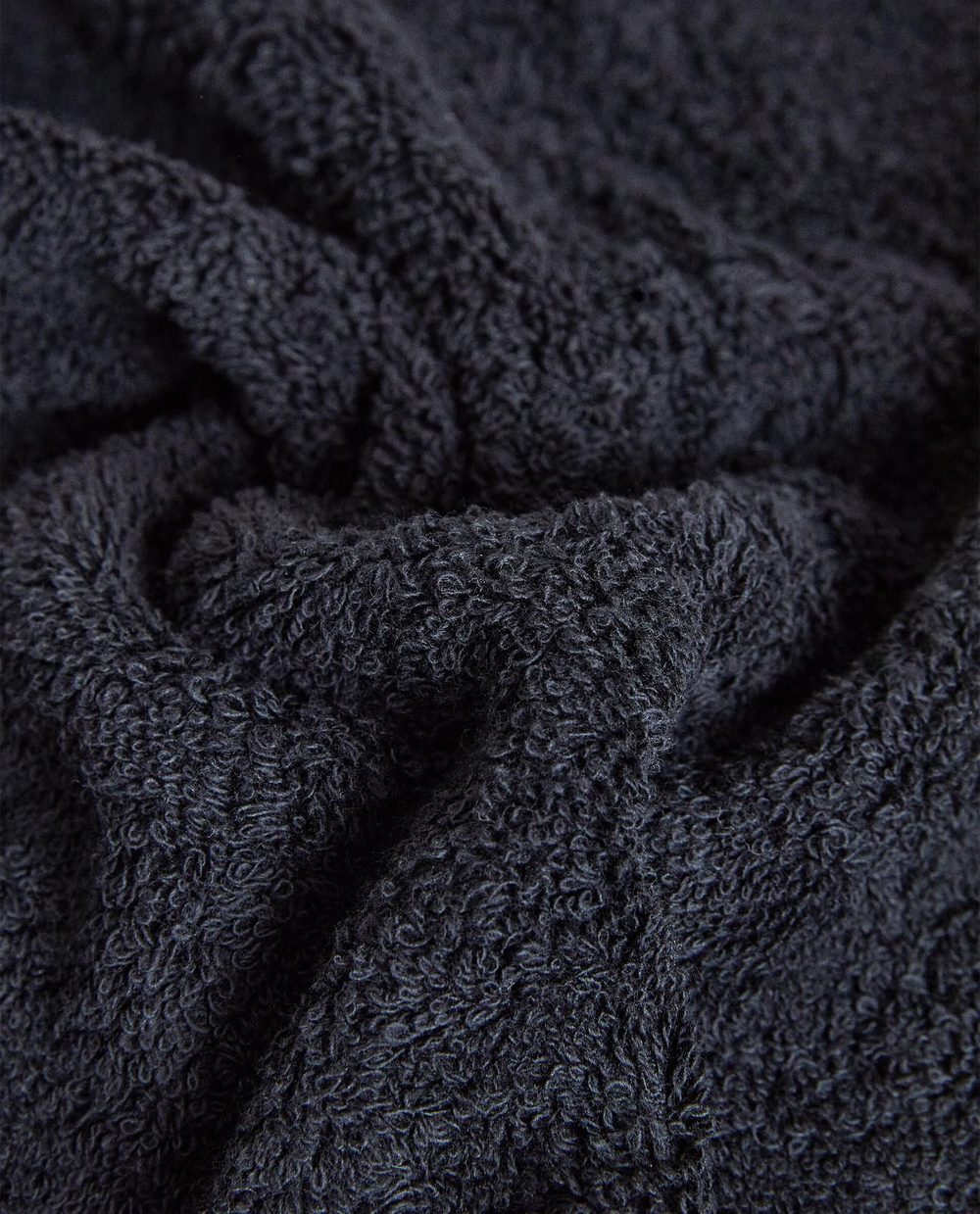 Zara Home - Гладкое махровое хлопковое банное полотенце (500 гхм2), черный, 50х90 см