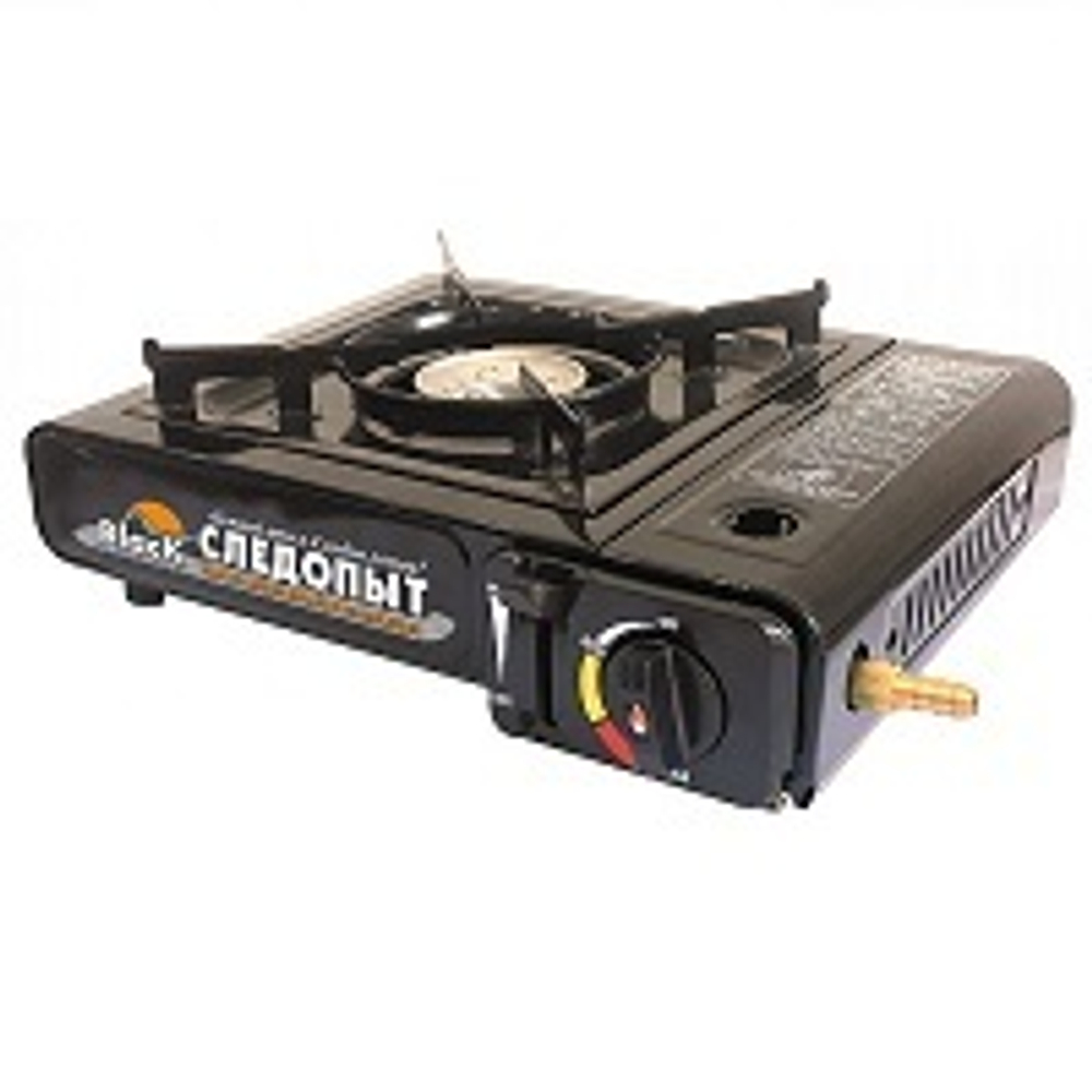 Газ. плита Следопыт PF-GST-N10 Black 2.5кВт 150г/ч 1.70кг с переходником