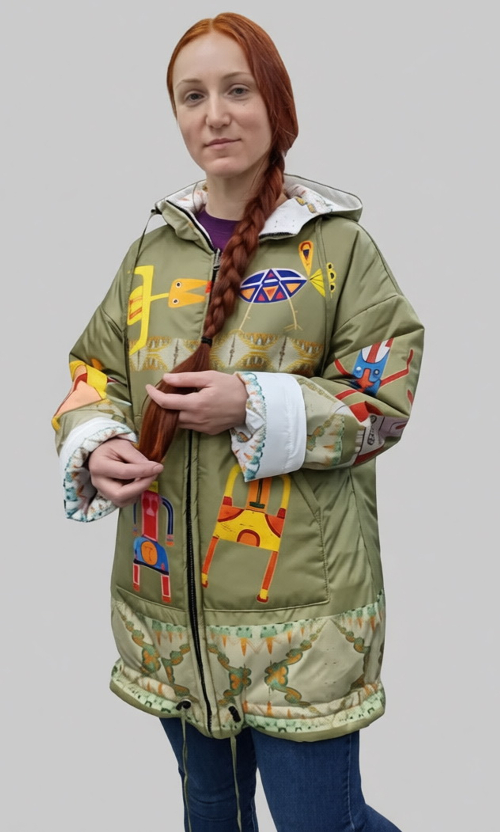 Двусторонняя куртка «Прелюдия к цивилизации», по мотивам одноименной картины Виктора Браунера
