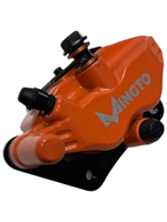 Суппорт тормозной калипер 2 поршня, 1 болт М10 оранжевый гидравлический для электровелосипеда