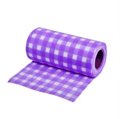 Салфетка 30*40 в рулоне "Клетка" сиреневая, 100 шт.