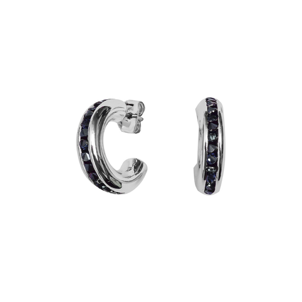 Серьги Fiore Luna Jet Nut A2103SW-E06.4 BW/S