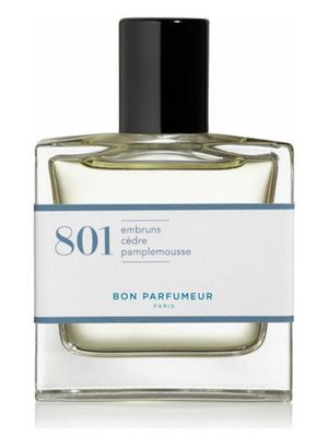 Bon Parfumeur 801 sea spray, cedar, grapefruit