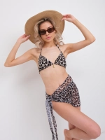 купальник раздельный с парео и накидкой комплект для пляжа