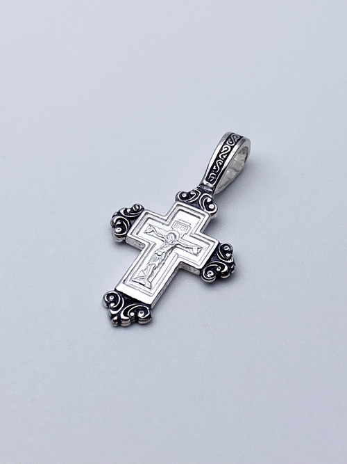 Крест из серебра/Чернение/Владимирская