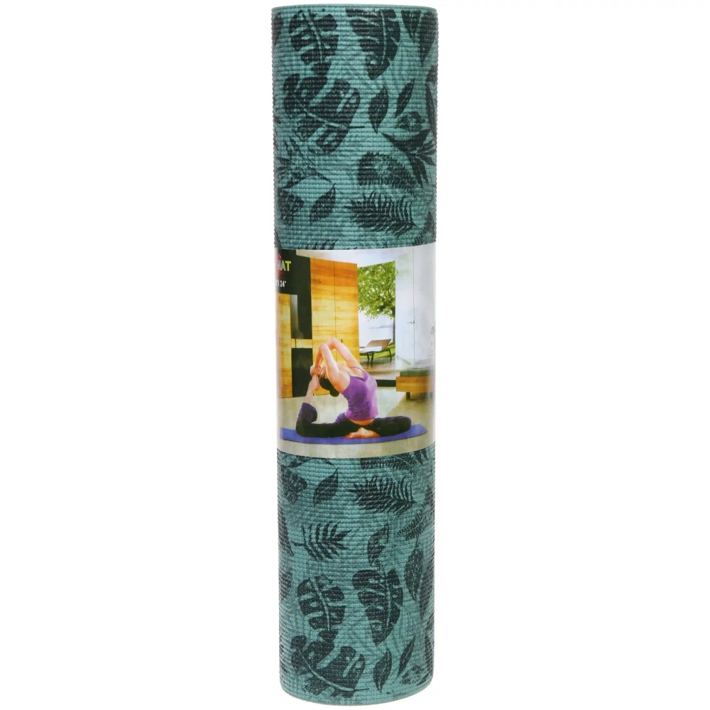 Коврик для йоги 8 мм 173х61 см «Ритм» с принтом ПВХ, в ассортименте