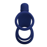 Синяя вибронасадка на пенис Vibrating Penis Sling