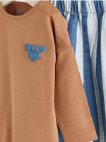 Лонгслив и брюки в комплекте для мальчика Next AY7-120, Оранжевый, Синий