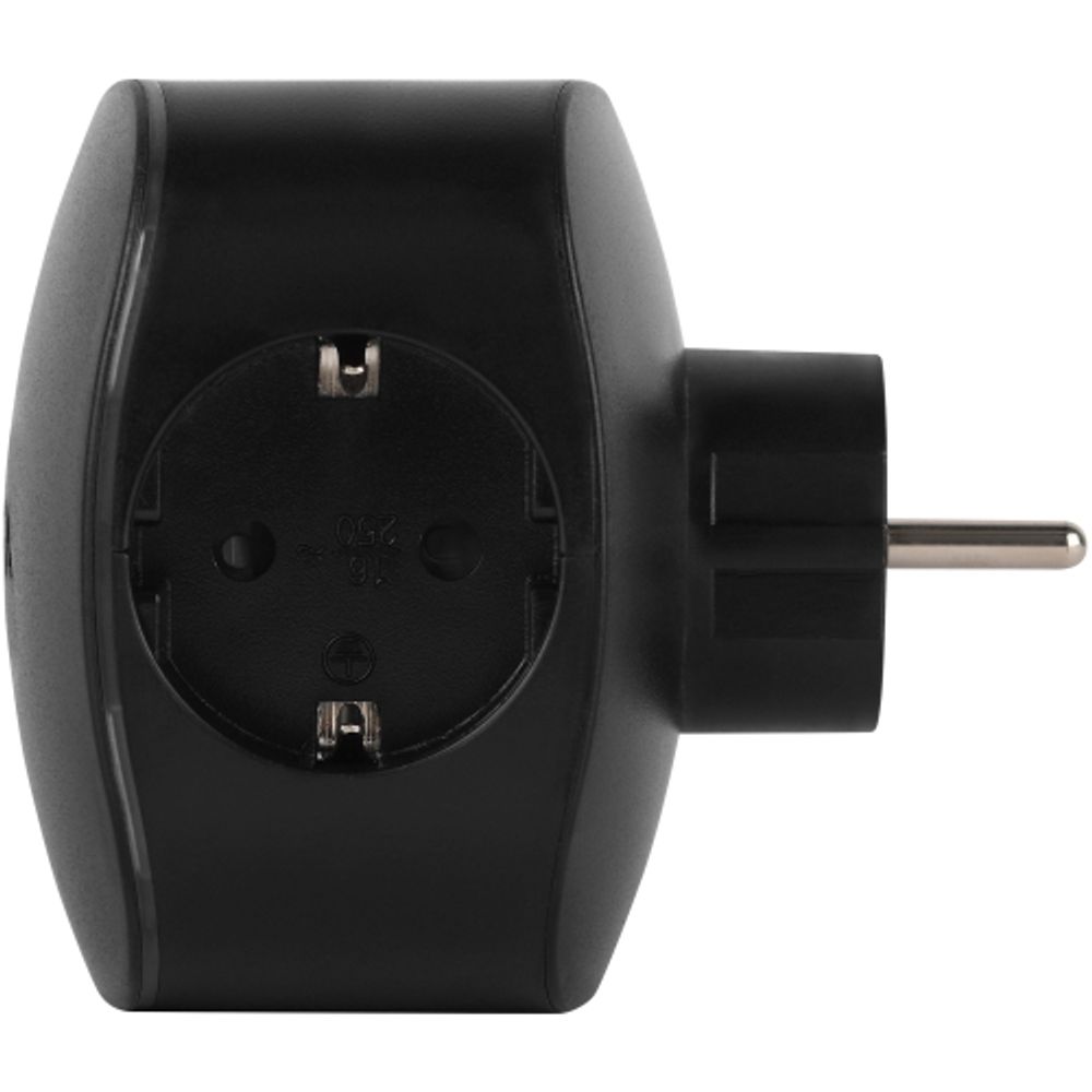 Разветвитель электрический ЭРА SP-3e-3USBAC-B на 3 розетки + 3 USB A+C с заземлением со шторками 16А черный | Тройники