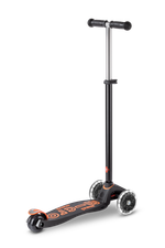 Самокат Maxi Micro Deluxe LED черно-оранжевый