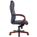 Кресло руководителя Everprof Monaco Wood, Кожа