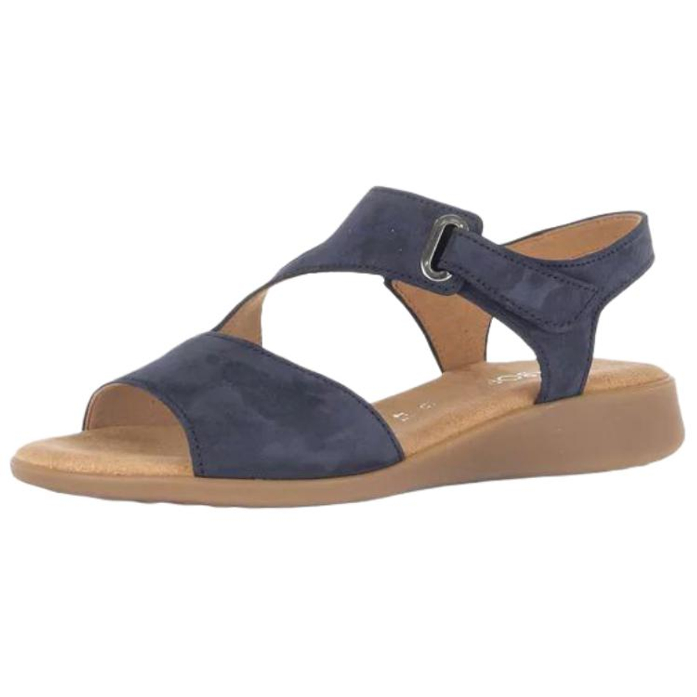 Gabor Suede One Strap Sandals 3cm Women"s Blue