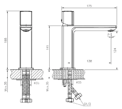 Смеситель для умывальника Haiba HB10577