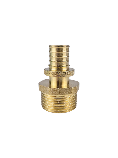 Муфта аксиальная, латунь, наружная резьба,16х3/4", желтый, RTP (250/10)