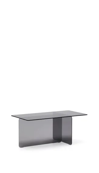 Журнальный столик Zaren 120x60 см, серое закаленное стекло