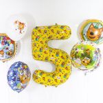 Шар (18"/46 см) Круг, Три кота, Желтый