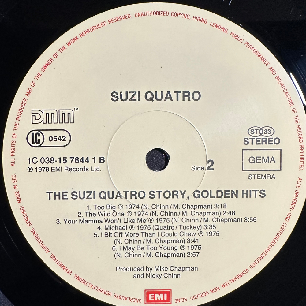 Suzi Quatro - The Suzi Quatro Story - 12 Golden Hits (Европа)