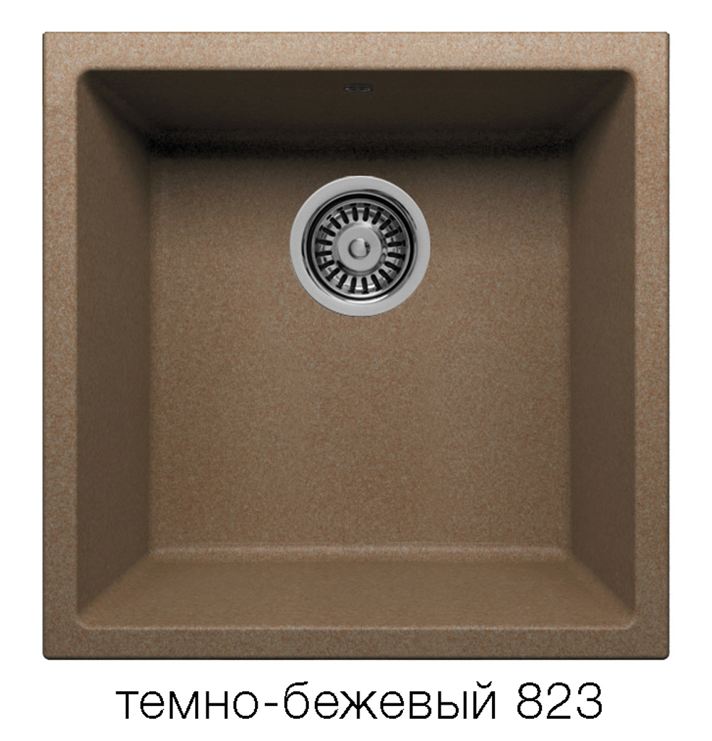 Кухонная мойка Tolero R-128 460x460мм Темно-бежевый №823