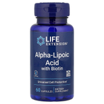 Life Extension, альфа-липоевая кислота с биотином, 60 капсул
