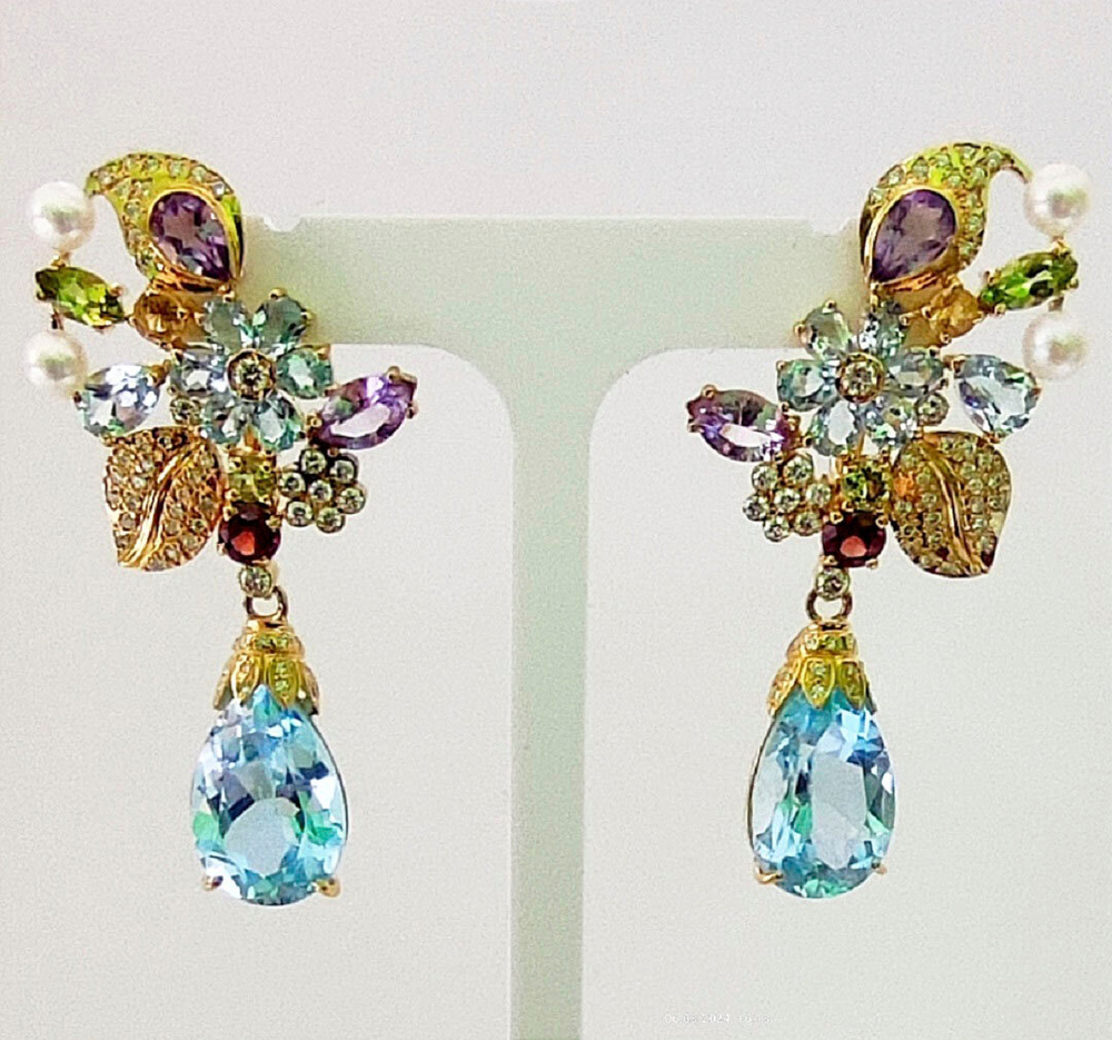 Серьги Эстерелла золото 750, бриллианты