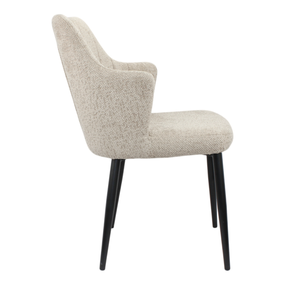 Стул "Монт" (арт. 346), велюр Сити01 бежевый, ножки черные