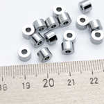 Бусина, сталь, размер 6*4 мм, цена за 10 шт