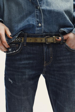 ZARA ДЖИНСЫ TRF ПРЯМОГО КРОЯ С НИЗКОЙ ПОСАДКОЙ, МОРСКОЙ СИНИ