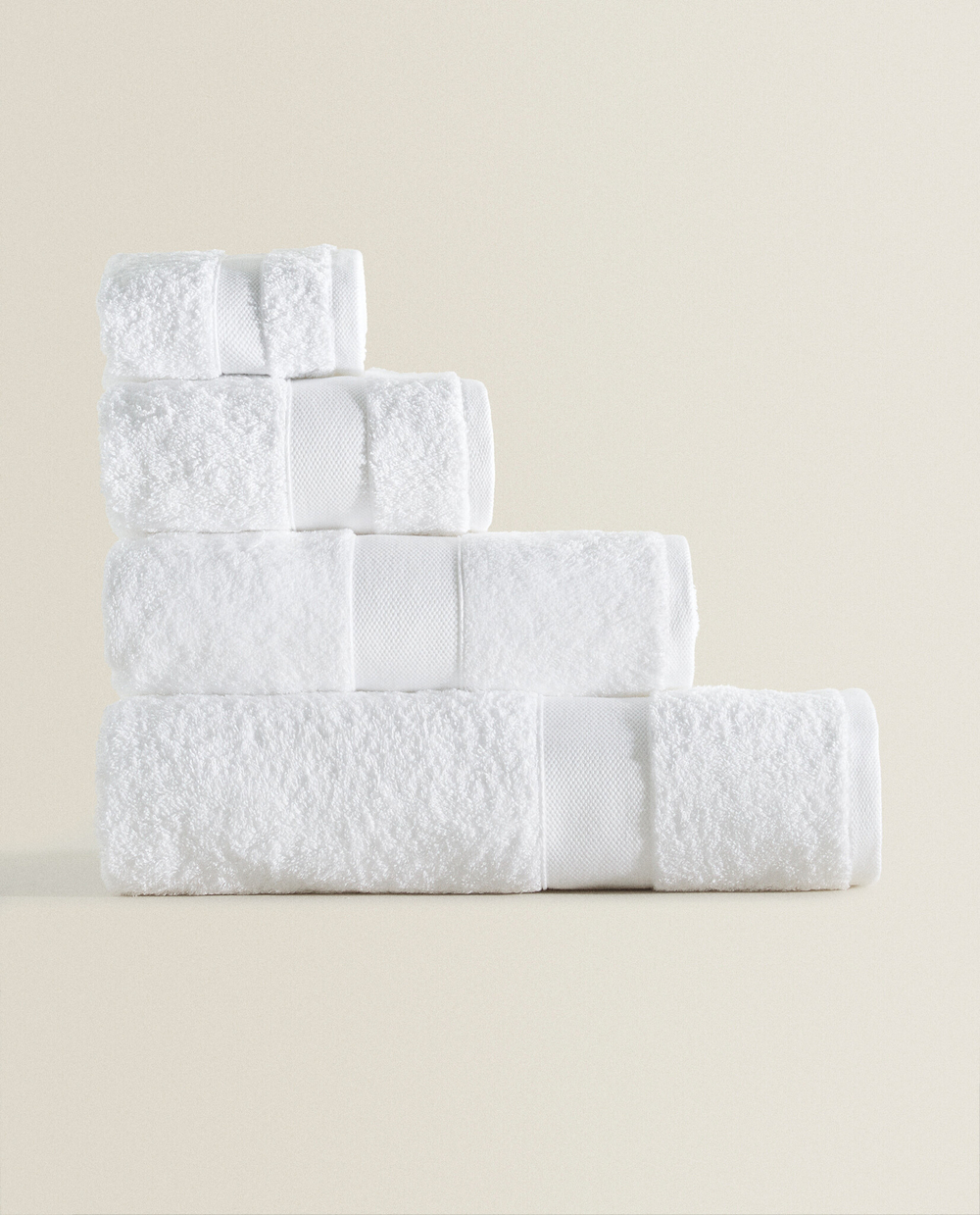 ZARA HOME ПОЛОТЕНЦЕ ИЗ ХЛОПКА ВЫСШЕГО КАЧЕСТВА, БЕЛЫЙ