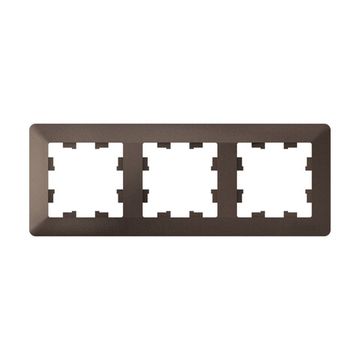 Рамка 3-м AtlasDesign Air мокко/дым. черн. SE ATN220603