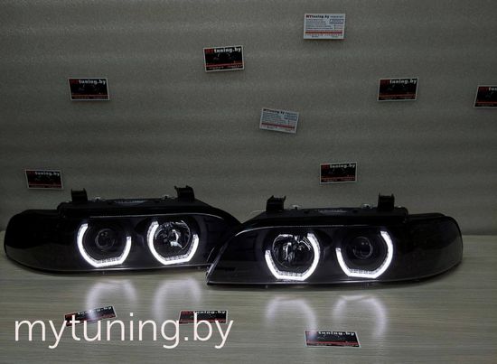 Передние фары Bmw 5 E39 daylight black