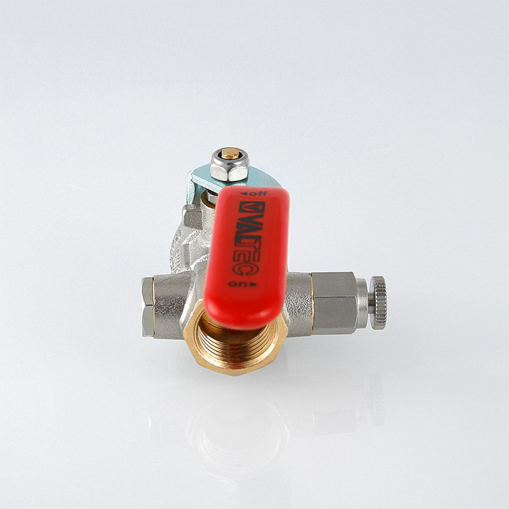 Кран шаровой Valtec BASE с дренажом и воздухоотводчиком 1" вн.-вн. (VT.245.N.06)