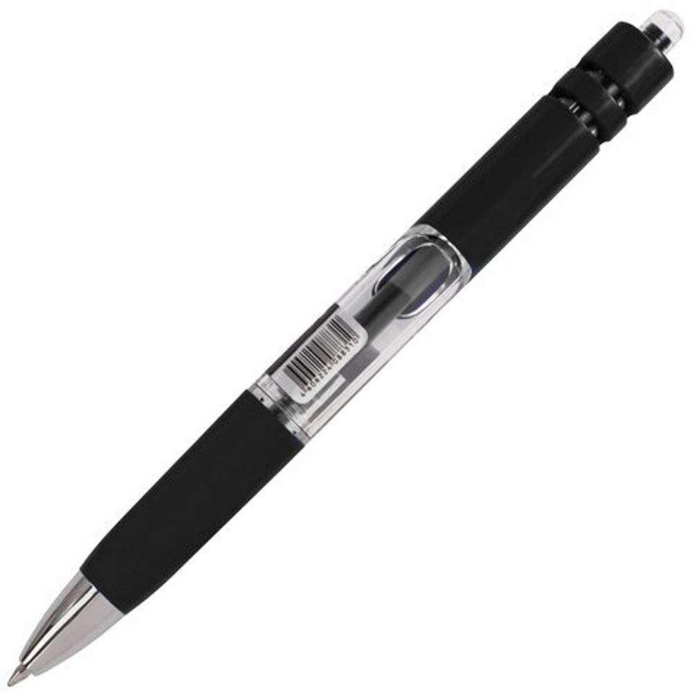 Ручка гелевая автоматическая с грипом BRAUBERG "Black Jack", ЧЕРНАЯ, трехгранная, узел 0,7 мм, линия письма 0,5 мм, 141552