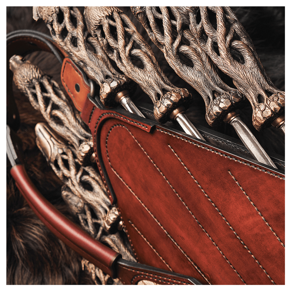 Набор шампуров из бронзы «Тотем»