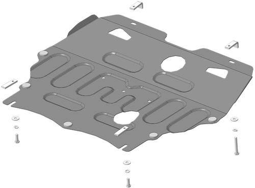 Защита стальная 2 мм двигателя и кпп для Mazda 6 Motodor.71105