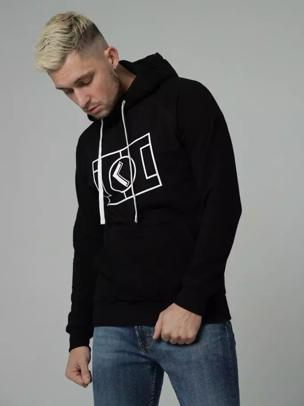 Худи поле черное Город Горький мужское